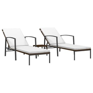

vidaXL Sun Loungers 2pcs with Table