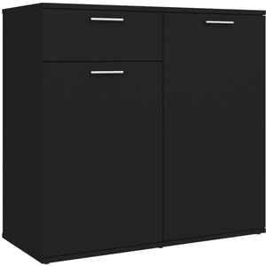 

Vidaxl Sideboard Black 80x36x75 Cm Chipboard
