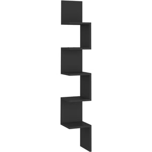 

Vidaxl Wall Corner Shelf Black 20x20x127.5 Cm Chipboard