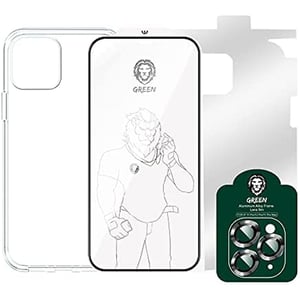 

Green Lion 4 in 1 360 Protection Pack for iPhone 12 / 12 Pro ( 6.1" ) Black