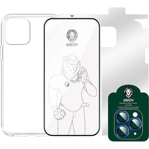 

Green Lion 4 in 1 360 Protection Pack for iPhone 12 / 12 Pro ( 6.1" ) - Blue