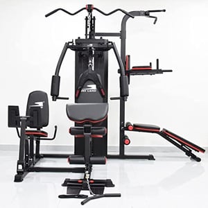 

Skyland Fitness Home Gym 3 Station Heavy Duty With 71kg Weight Stack With Pull Up Bar Sit Up Power Tower Workout Stand Bench Press , GM-8144