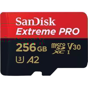 

Sandisk Memory Card Extreme Pro MicroSDXC UHS I 256GB Red/Black SDSQXCD-256G-GN6MA