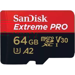 

Sandisk Memory Card Extreme Pro MicroSDXC UHS I 64GB Red/Black SDSQXCU-064G-GN6MA