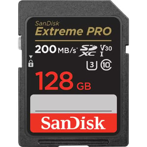 

Sandisk Memory Card Extreme Pro SD UHS I 128GB Black SDSDXXD-128G-GN4IN