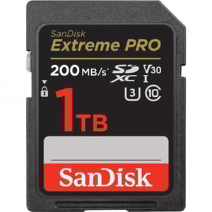 

Sandisk Memory Card Extreme Pro SD UHS I 1TB Black SDSDXXD-1T00-GN4IN