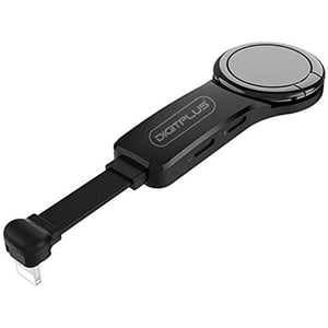 

Digitplus Mobile Ring Holder With Dual Lightning Port Black