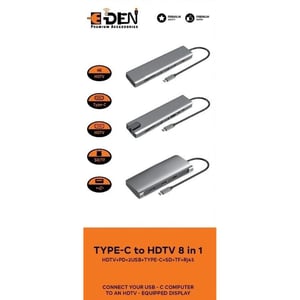 

E-Den 8 In 1 USB-C Hub