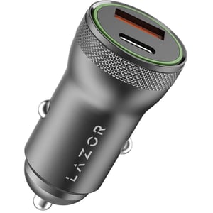 

Lazor Dual Port Car Charger Gun Silver