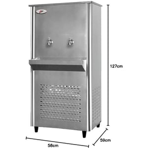 

Milton Water Cooler 2 Tap 25 Gallons With Full Stainless-steel Body & 2 Push Button Taps For Chilled Water With Built-in Cooling Function Ml25t2d1 5 Year Compressor Warranty.