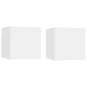 

Vidaxl Wall Mounted Tv Cabinets 2 Pcs White 30.5x30x30 Cm