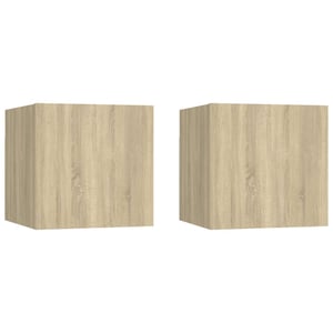 

Vidaxl Wall Mounted Tv Cabinets 2 Pcs Sonoma Oak 30.5x30x30 Cm