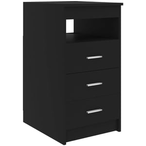 

Vidaxl Drawer Cabinet Black 40x50x76 Cm Engineered Wood