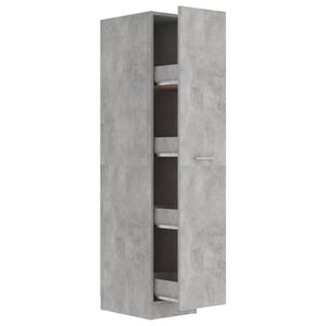 Vidaxl Apothecary Cabinet Concrete Grey 30x42.5x150 Cm Engineered Wood