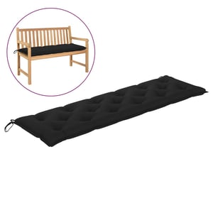 

Vidaxl Garden Bench Cushion Black 180x50x7 Cm Fabric