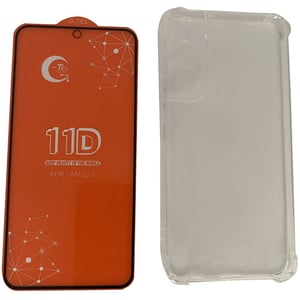 

Throne Premium Silicone Back Case With Screen Protector Clear Samsung Galaxy S22 Plus