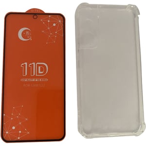 

Throne Premium Silicone Back Case with Screen Protector Clear Samsung Galaxy S22