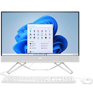 HP (2022) All-in-One Desktop - 12th Gen / Intel Core i7-1255U / 23.8inch FHD / 1TB HDD+256GB SSD / 16GB RAM / 2GB NVIDIA GeForce MX450 Graphics / Windows 11 Home / English &amp; Arabic Keyboard / White / Middle East Version - [24-CB1012NE]