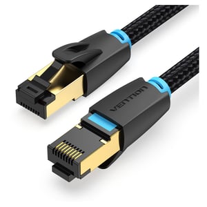 Vention Ethernet Cable Cotton Braided Cat.8 SFTP Patch Cable 3M Black IKGBI