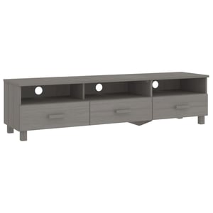 

vidaXL TV Cabinet HAMAR Light Grey 158x40x40 cm Solid Wood Pine