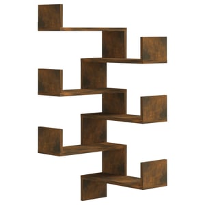 

Vidaxl Wall Corner Shelves 2 Pcs Smoked Oak 40x40x50 Cm Engineered Wood