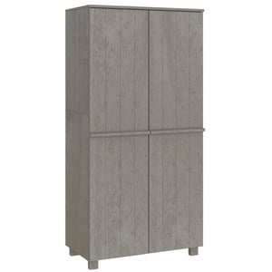 

vidaXL Wardrobe HAMAR Light Grey 89x50x180 cm Solid Wood Pine