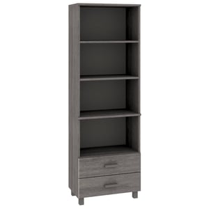 

vidaXL Highboard HAMAR Light Grey 60x35x180 cm Solid Wood Pine