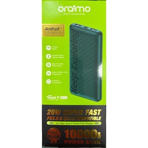 

Oraimo Toast 10 PD Pro II Power Bank 10000mAh Green OPB-P118Q