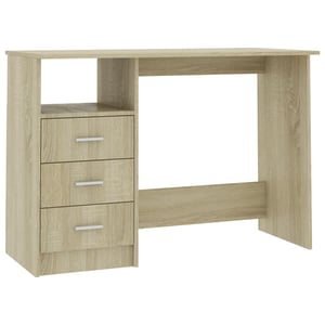 

Vidaxl Desk With Drawers Sonoma Oak 110x50x76 Cm Engineered Wood
