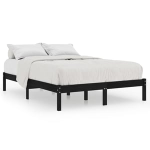 

Vidaxl Bed Frame Black Solid Wood Pine 200x200 Cm