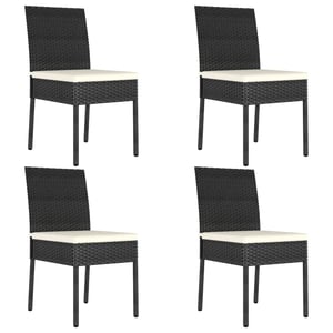 

Vidaxl Garden Dining Chairs 4 Pcs Poly Rattan Black