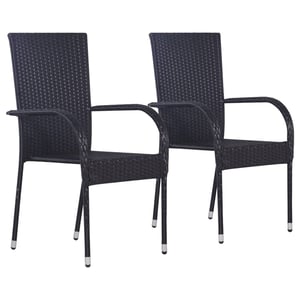 

vidaXL Stackable Outdoor Chairs 2pcs