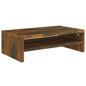 vidaXL Monitor Stand Smoked Oak 42x24x13 cm Engineered Wood