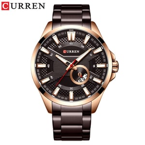 

Curren 8372 Mens Stainless Watch - Black/Rosegold