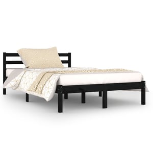 

vidaXL Day Bed Solid Wood Pine 120x200 cm Small Double Black
