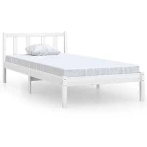 

vidaXL Bed Frame White Solid Pinewood 90x200 cm