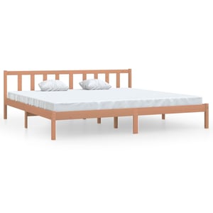 

vidaXL Bed Frame Honey Brown Solid Pinewood 200x200 cm