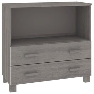 

vidaXL Sideboard HAMAR Light Grey 85x35x80 cm Solid Wood Pine