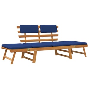 

vidaXL Garden Bench with Cushions 2-in-1 190 cm Solid Acacia Wood