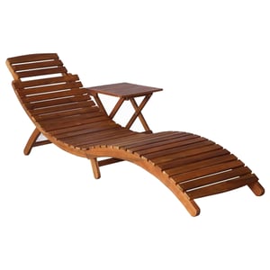 

vidaXL Sunlounger with Table Solid