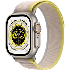 Apple Watch Ultra GPS + Cellular, 49mm Titanium Case with Beige Yellow Trail Loop - Small/Medium Pre-order