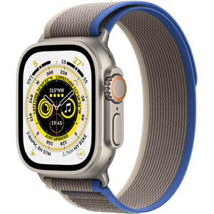 Apple Watch Ultra GPS + Cellular, 49mm Titanium Case with Blue Gray Trail Loop - Medium/Large Pre-order