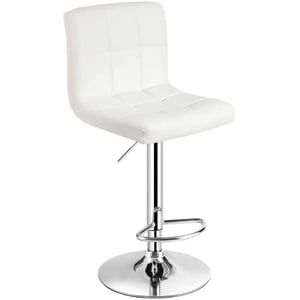 

Galaxy Design Adjustable Bar Stools PU Leather Swivel Lift Kitchen Counter Pub Chair White Color Size L x W x H 40 x 40 x 110 cm Model - GDF-J201.