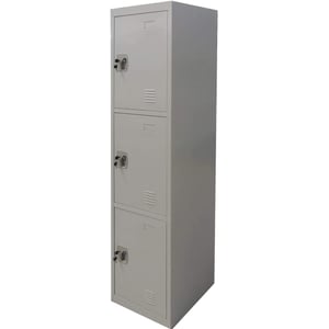 Galaxy Design 3 Door Metal Locker Cabinet With Plastic Handle Grey Color Size L x W x H 40 x 45 x 185 cm Model - GDF-3T.