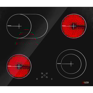 

Milton 4 Burners Built-in Hob Ceramic Electric Vitro Glass, 4 High-Light Cook Zone, Front Touch Control Panel, Size 60 x 60 cm Black Color Model - MHV606B - 1 Year Warranty.