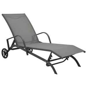 

vidaXL Sun Lounger Steel and Textilene