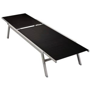 

vidaXL Sun Lounger Steel and Textilene Black