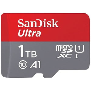 

Sandisk Ultra UHS I MicroSD Memory Card 1TB Red/Grey SDSQUAC-1T00-GN6MN