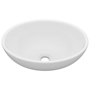 

vidaXL Luxury Basin Oval-shaped Matt White 40x33 cm Ceramic