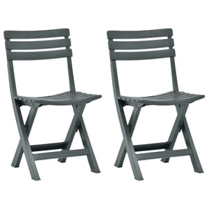 

vidaXL Folding Garden Chair 2 pcs Plastic Green